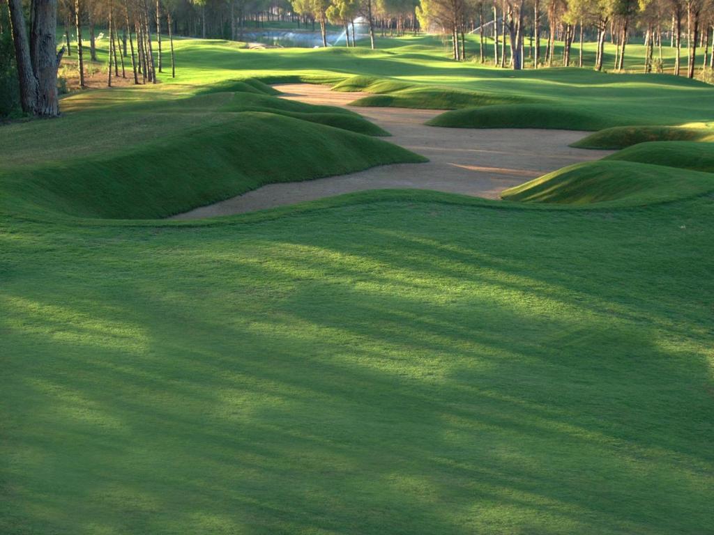 Sueno Hotels Golf Belek golf laukums ar zaļām pļavām un izcilu ainavu.