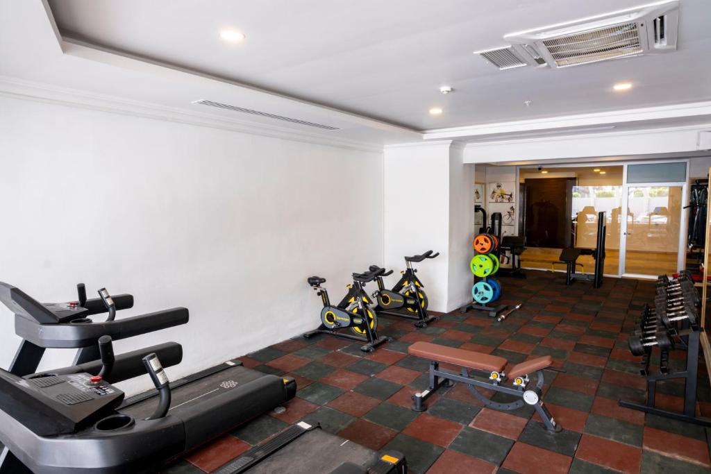 Trenažieru zāle Fore Resort & Spa ar modernu aprīkojumu.