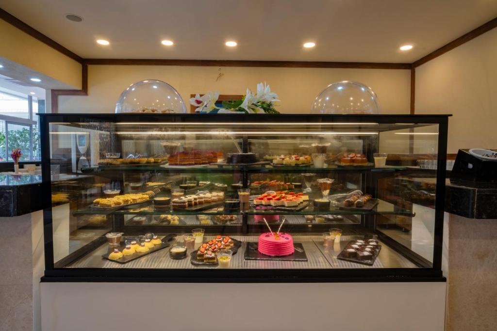 Deserts display at Fore Resort & Spa with various cakes and pastries.