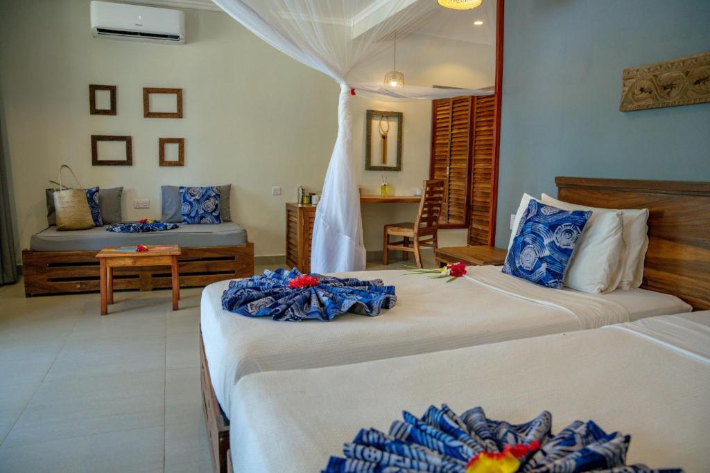 Michamvi Sunset Bay numurs ar elegantu dizainu un komfortu.