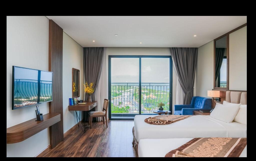 Numurs ar skatu uz jūru Vipol Muine Hotel & Spa viesnīcā.