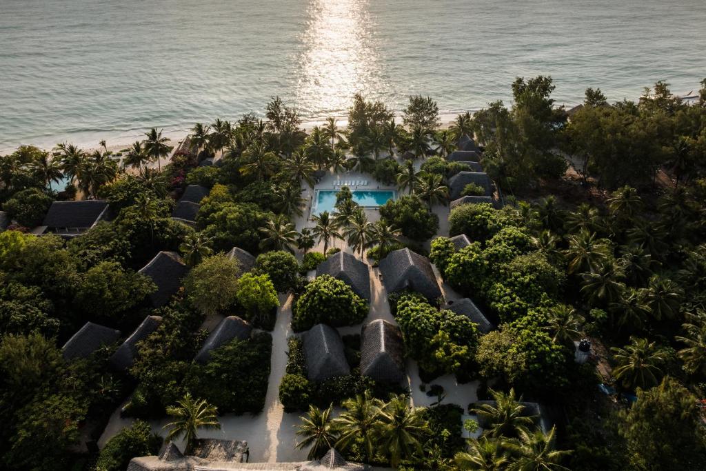 Mwezi Boutique Resort panoramic view with beach and pools