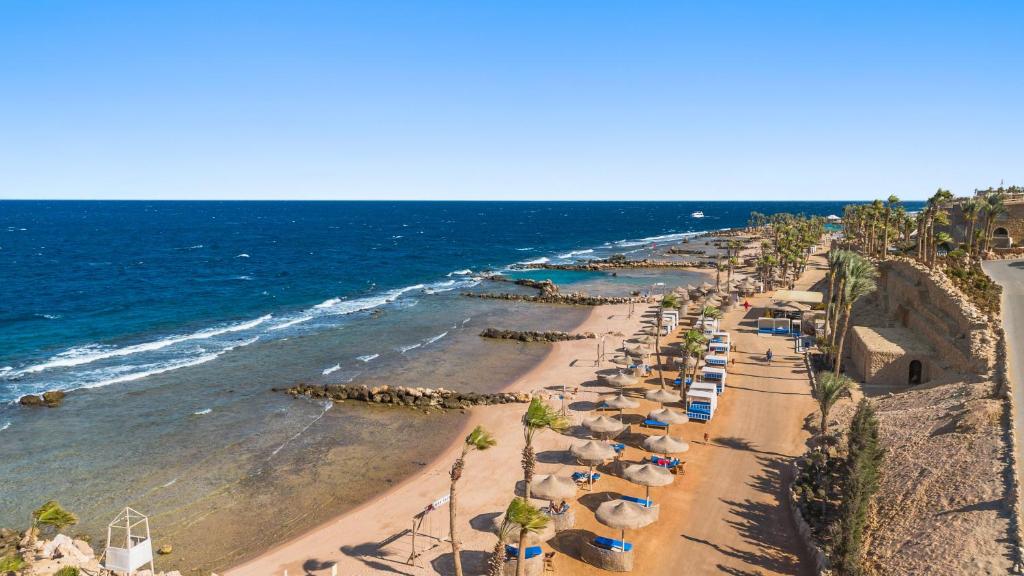 Pickalbatros Citadel Resort pludmale ar palmām piekrastē