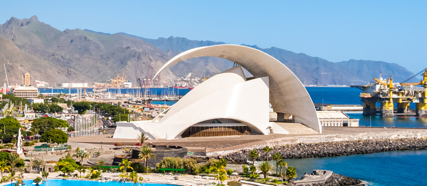 Tenerifes Auditorium Santa Cruz - kultūras centrs un arhitektūras ikona kruīza ostā
