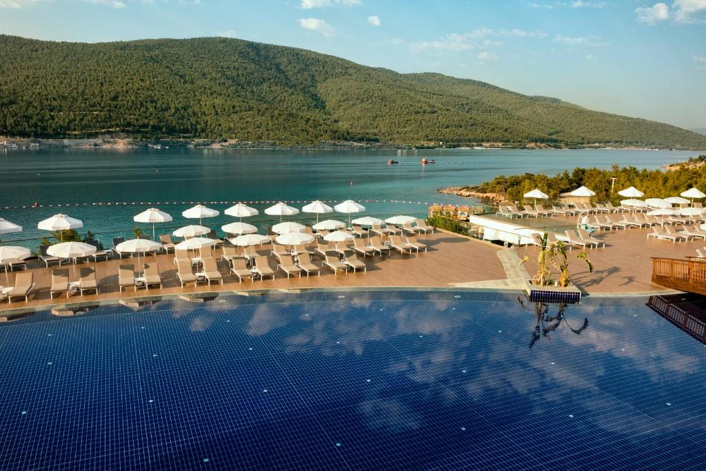 Skats uz baseinu un piekrasti Titanic Luxury Collection Bodrum