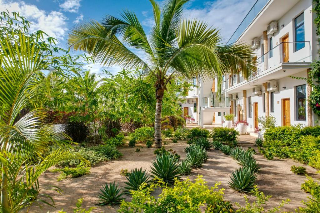 The One Resort Zanzibar tropisks dārzs ar palmu