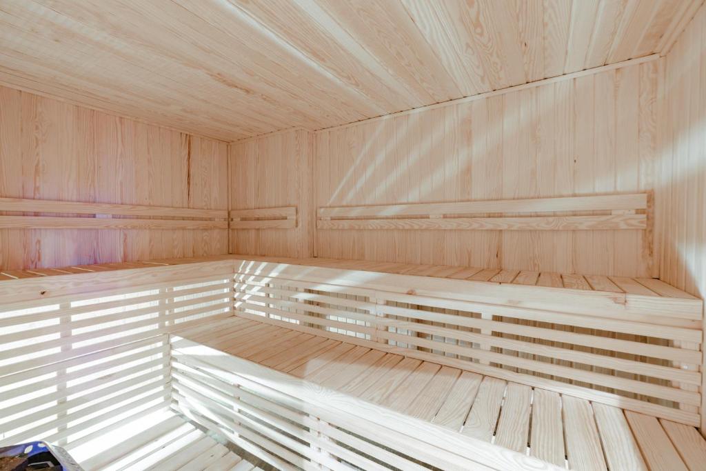 Sauna iekšpuse ar koka plātnēm Seven Seas Jolie Bay