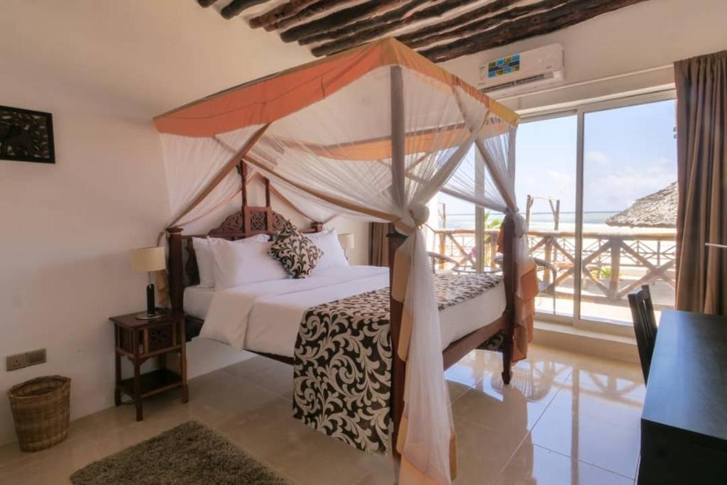 Isla Bonita Zanzibar Beach Resort numurs ar skatu uz okeānu