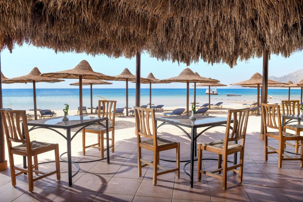 Jaz Dahabeya pludmales kafejnīca ar skatu uz jūru