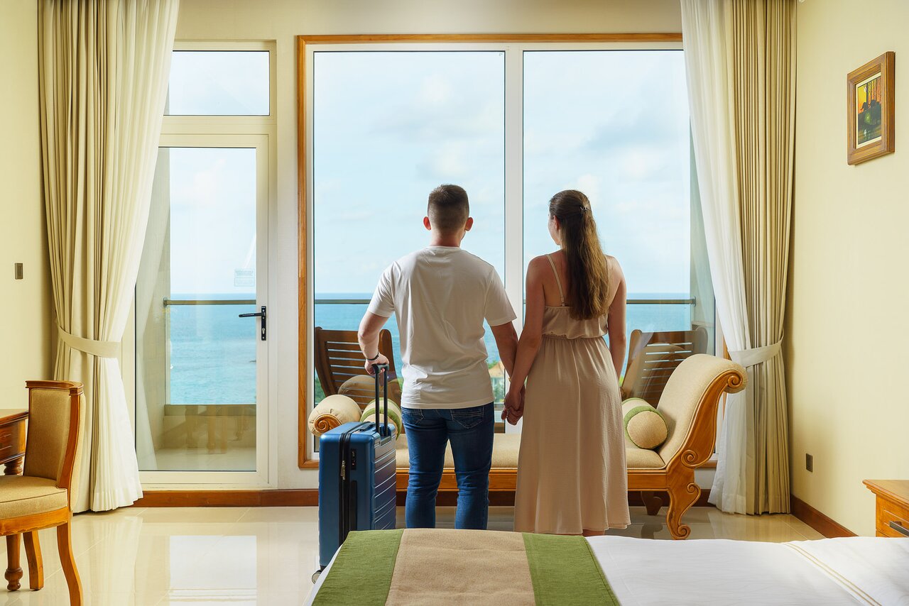 Pāris bauda skatu no Araliya Beach Resort & Spa numura.