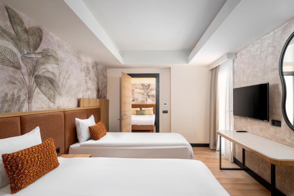 Vox Maris Resort numurs ar divām gultām un modernu dizainu