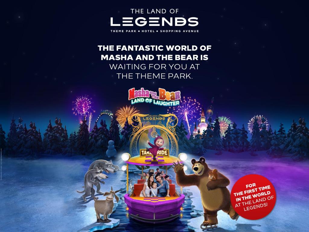 Masha and the Bear tematiskais parks pie The Land of Legends