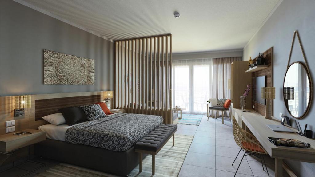 Mūsdienīgs numurs Steigenberger Resort Ras Soma ar atvērtu plānojumu.