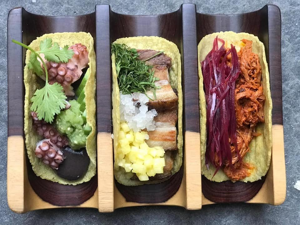 Gardēžu taco izlase viesnīcā Xcaret Mexico