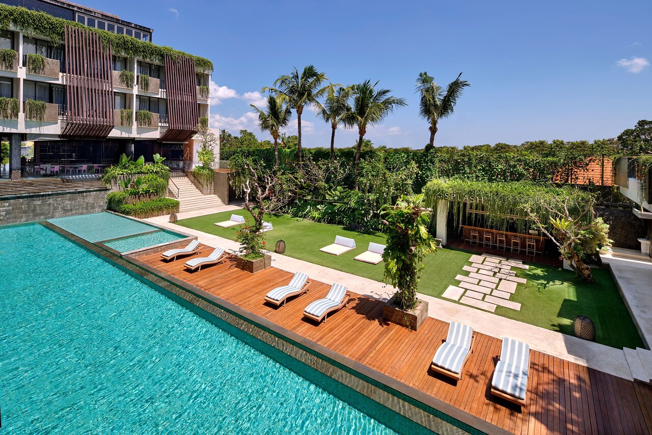 Four Points By Sheraton Bali Seminyak panoramic view with beach and pools