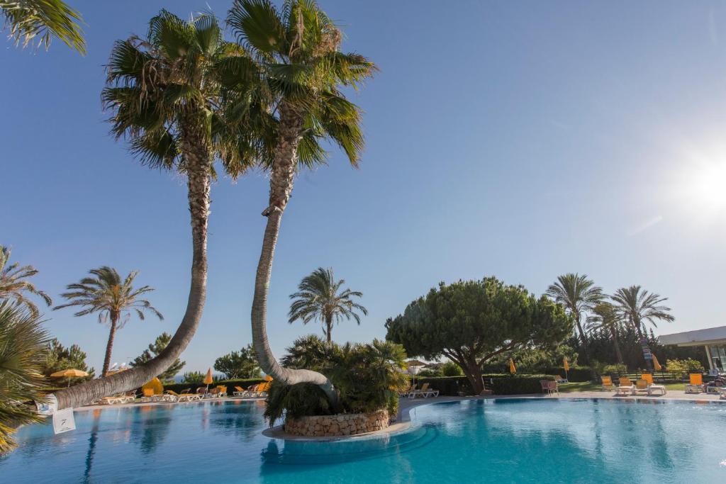 Alfagar Alto da Colina viesnīcas baseins ar palmām piekrastē