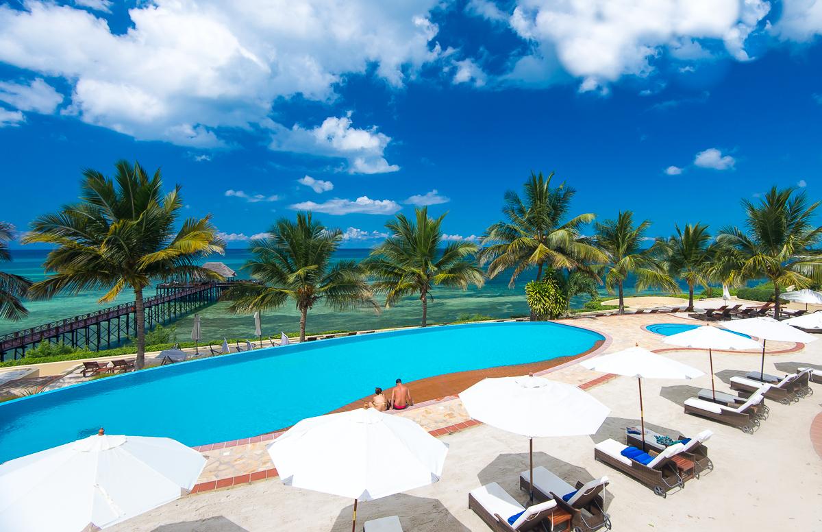 Sea Cliff Resort & Spa panoramic view with beach and pools
