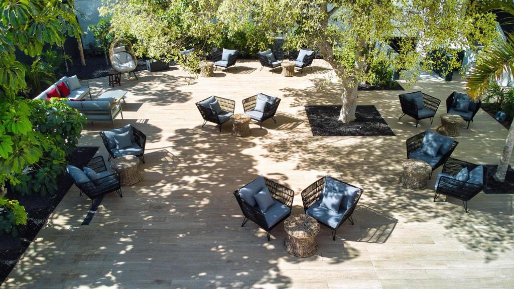 Atpūtas zona ar dārzu Hovima Suite Costa Adeje.