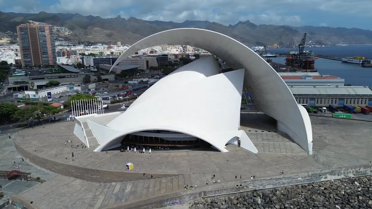 Auditorio de Tenerife Spānijā - mūsdienīga arhitektūra Dienvidu kruīza ostā