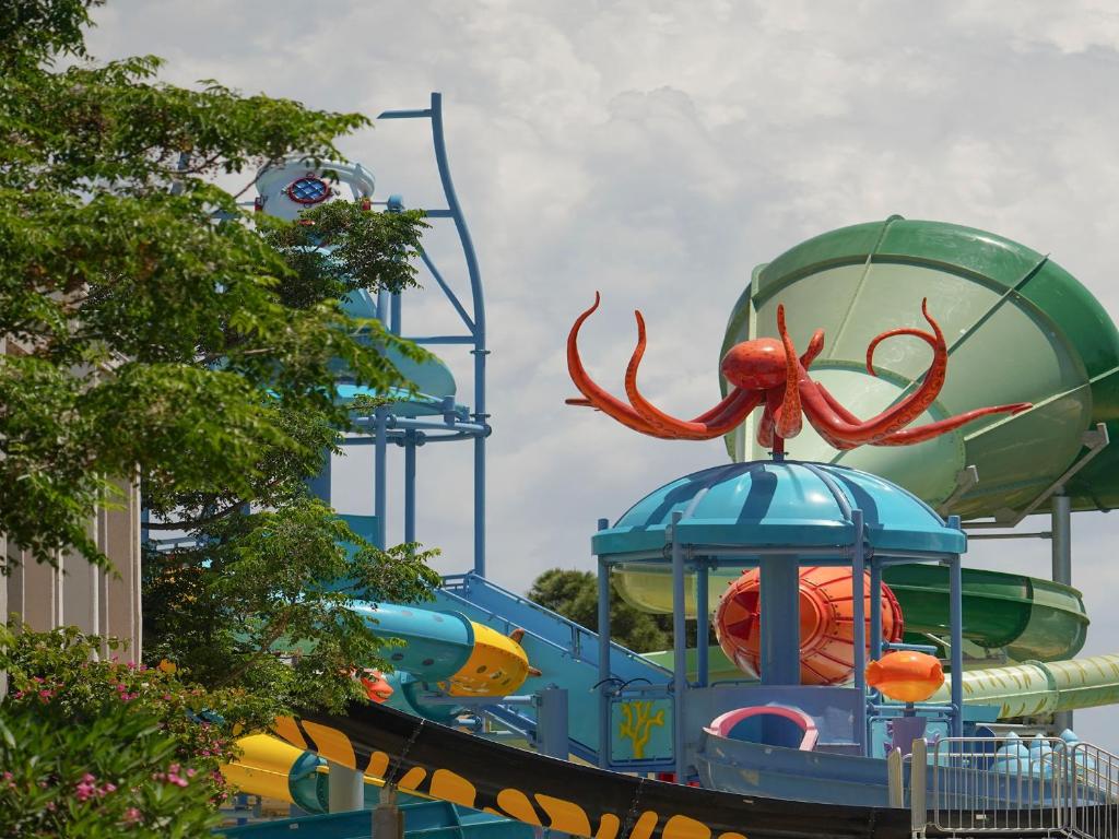 Ūdens atrakciju parks pie viesnīcas Duja Didim ar octopus tēmu.