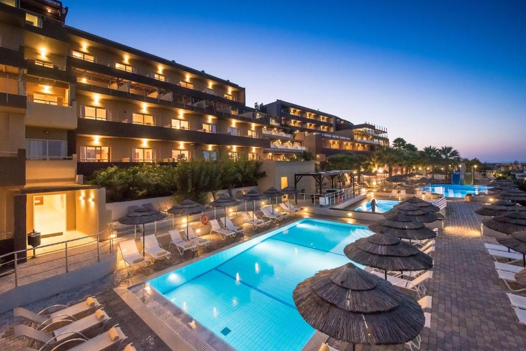 Blue Bay Resort Crete panoramic view with beach and pools