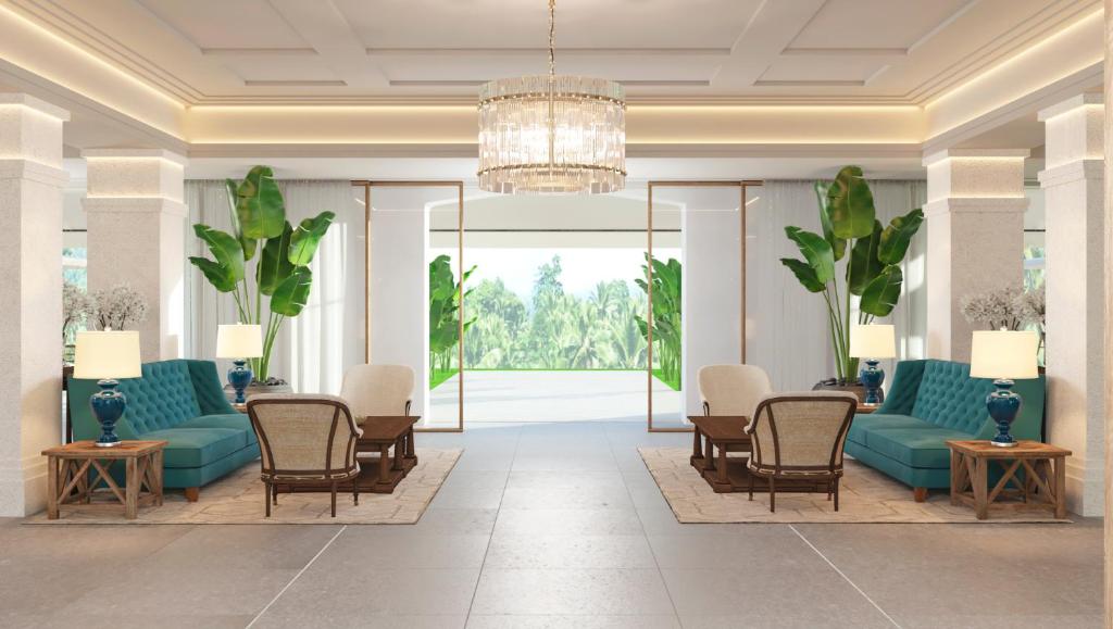 Gran Hotel Taoro plaša un eleganta vestibila zona