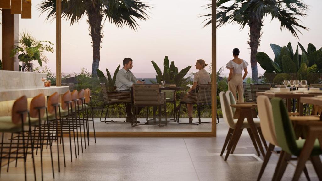 Gran Hotel Taoro terase ar skatu uz okeānu