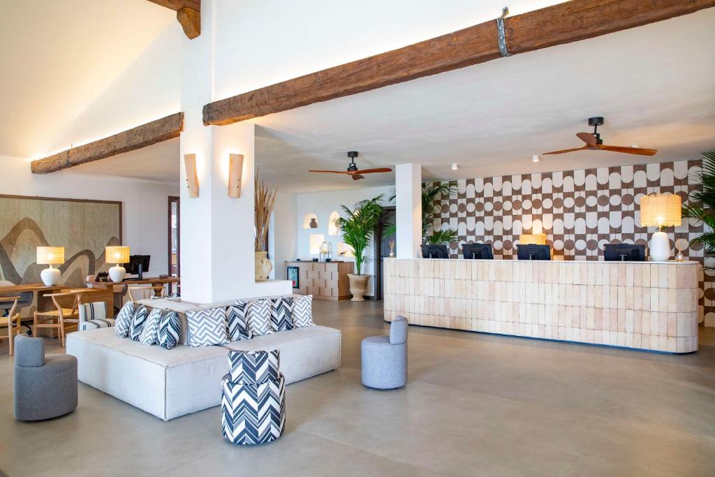 Modern lobby at Mangia's Santa Teresa Sardinia, Curio Collection by Hilton