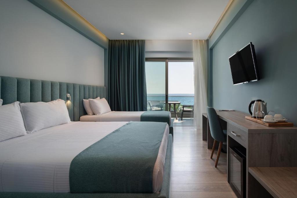 Mūsdienīgs numurs ar skatu uz jūru, Sea Coast Resort Halkidiki.