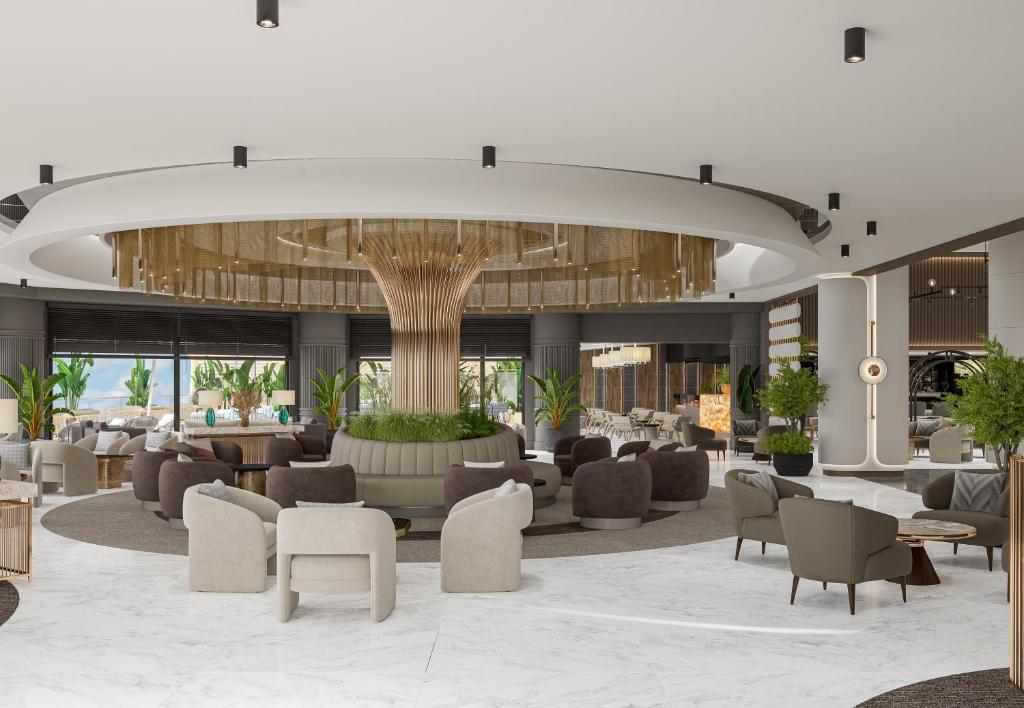 Mūsdienīgs viesnīcas Annabella Diamond Hotel interjers ar elegantu dizainu