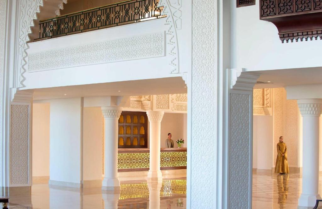 Elegant lobby at Baron Palace Sahl Hasheesh with intricate decor.