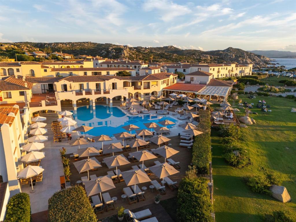 Mangia's Santa Teresa Sardinia view with pool and loungers