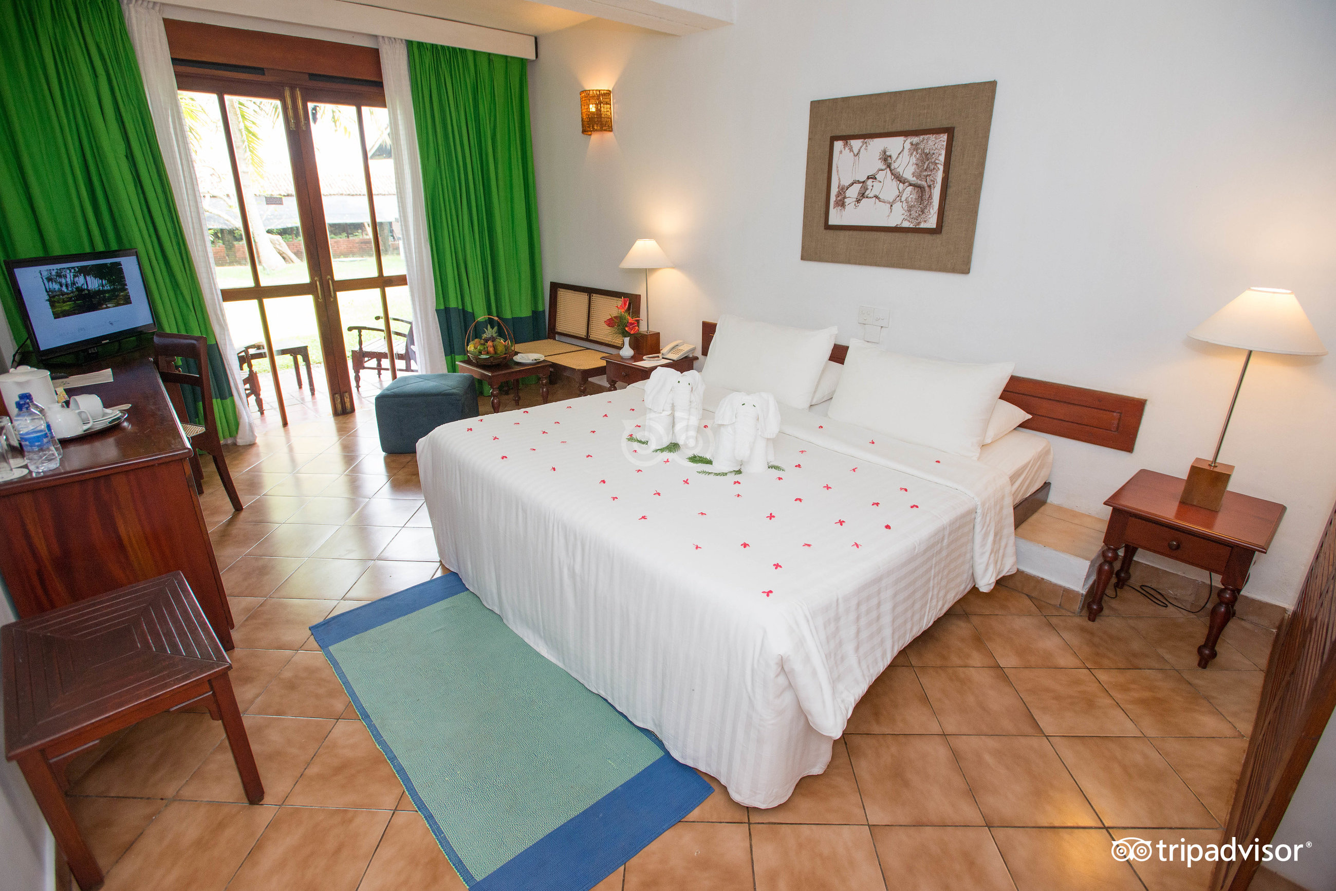 Numurs ar skatu uz dārzu viesnīcā Club Bentota.