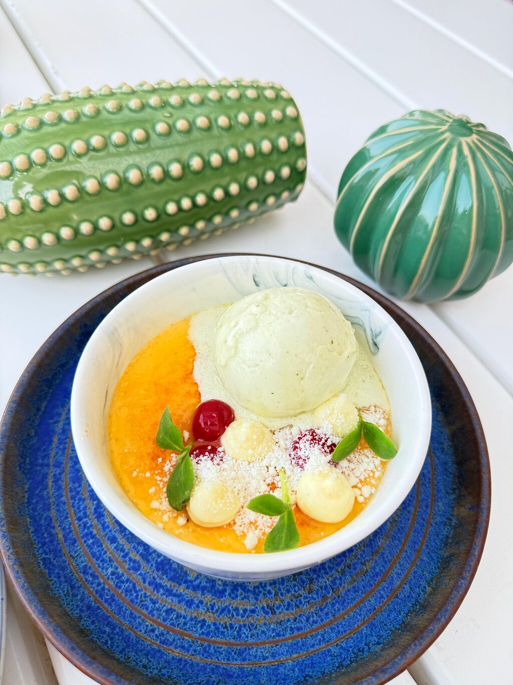 Andaz Dubai The Palm desert plate with artistic presentation.