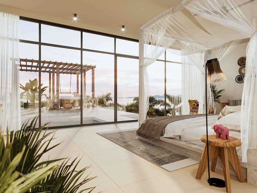 TOA Hotel & Spa panoramic view with beach and pools