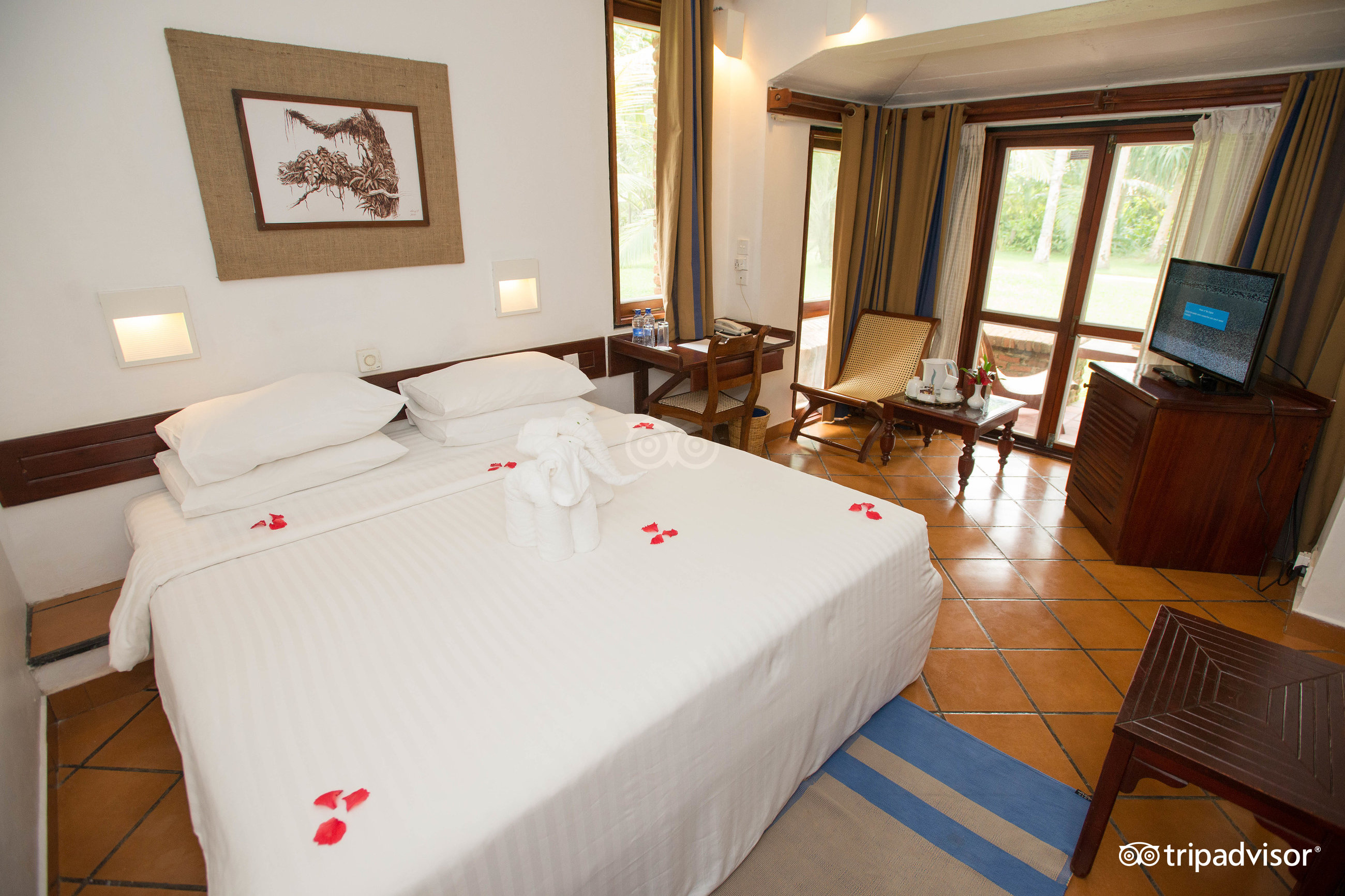 Numurs ar skatu dārzā Club Bentota viesnīcā