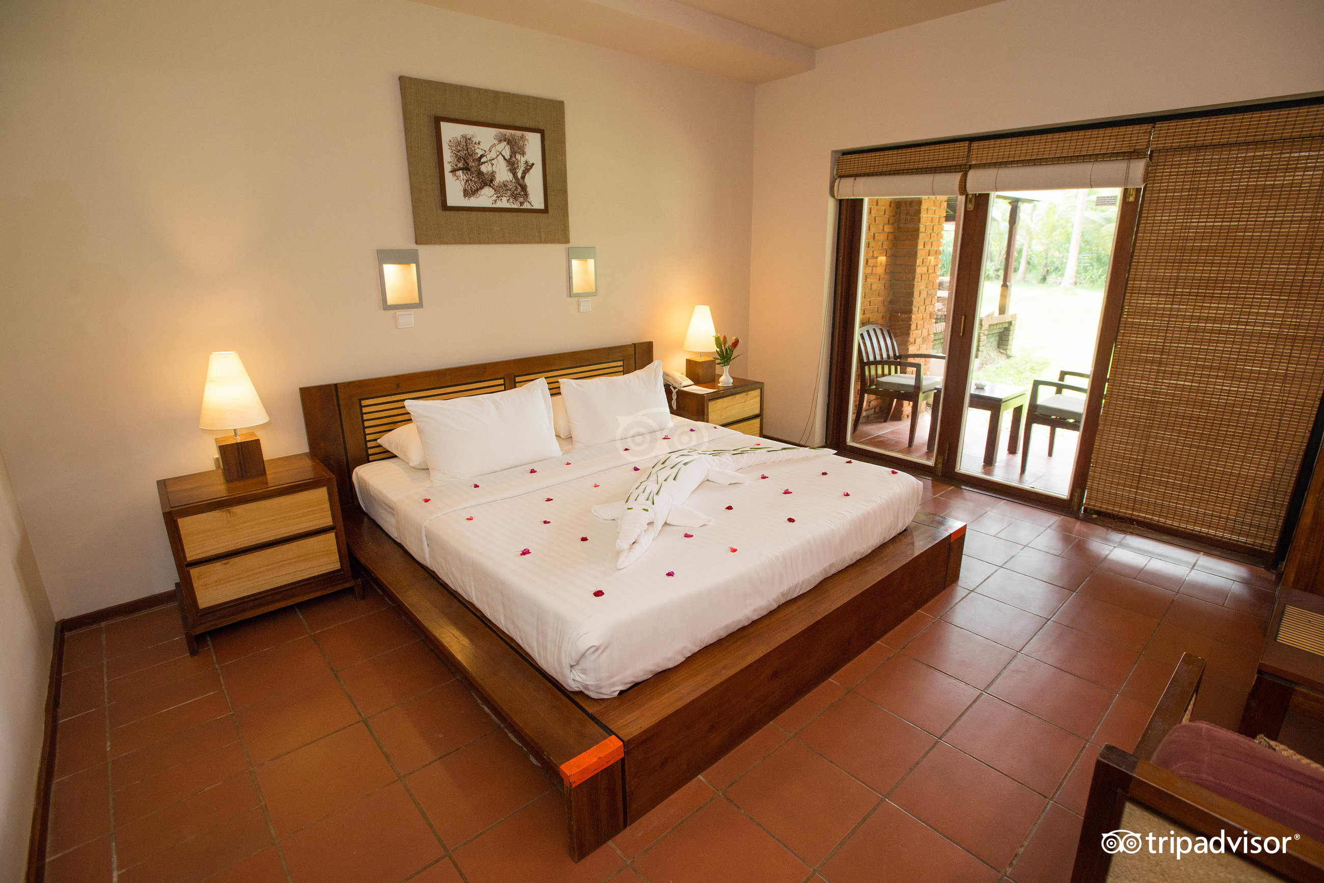 Viesnīcas Club Bentota numurs ar skatu uz dārzu