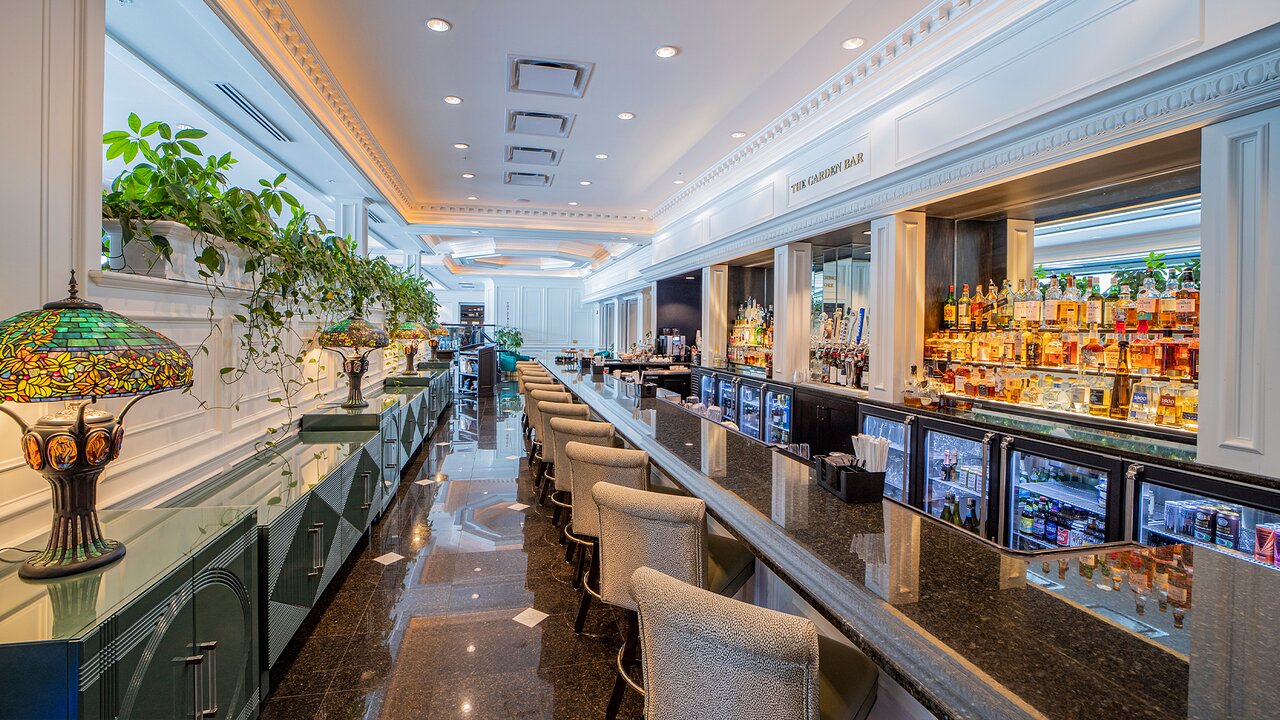 The GrandResort Limassol Cyprus elegant bar interior.